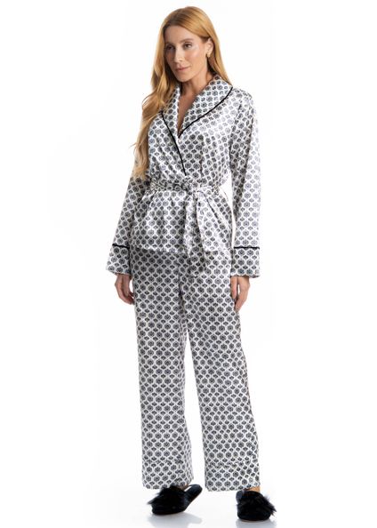 Pijama Longo Mia Preto - Imagem 1