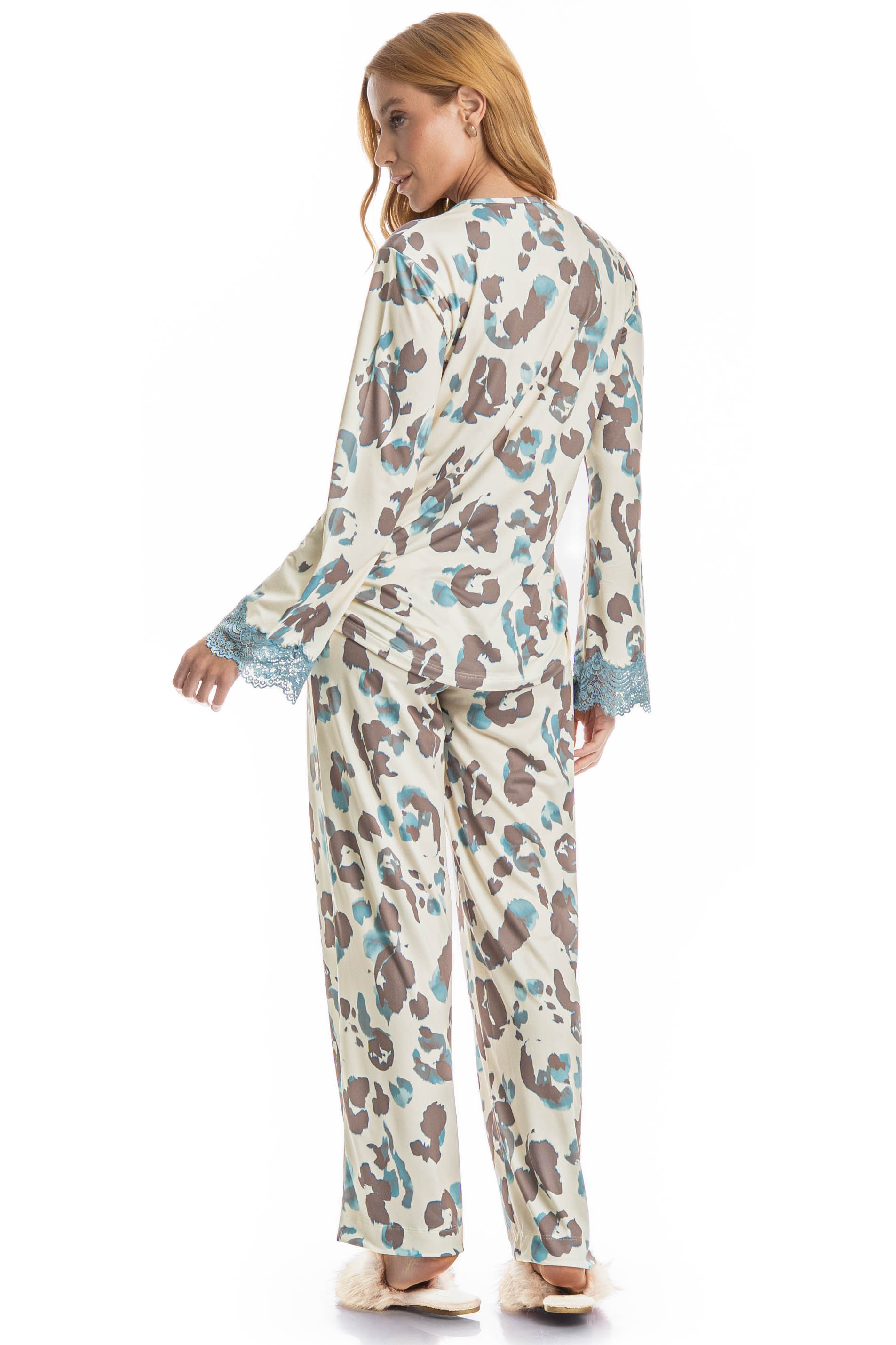 Pijama Wide Leg Serena Azul - Imagem 2
