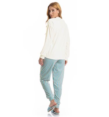 Pijama Longo Velvet Serena - Imagem 2 - Mobile