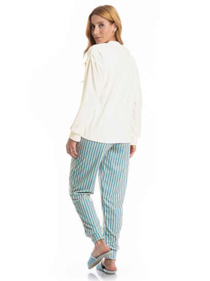 Pijama Longo Velvet Serena - Imagem 2 - Desktop