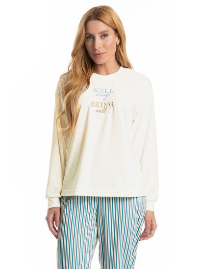 Pijama Longo Velvet Serena - Imagem 3 - Desktop