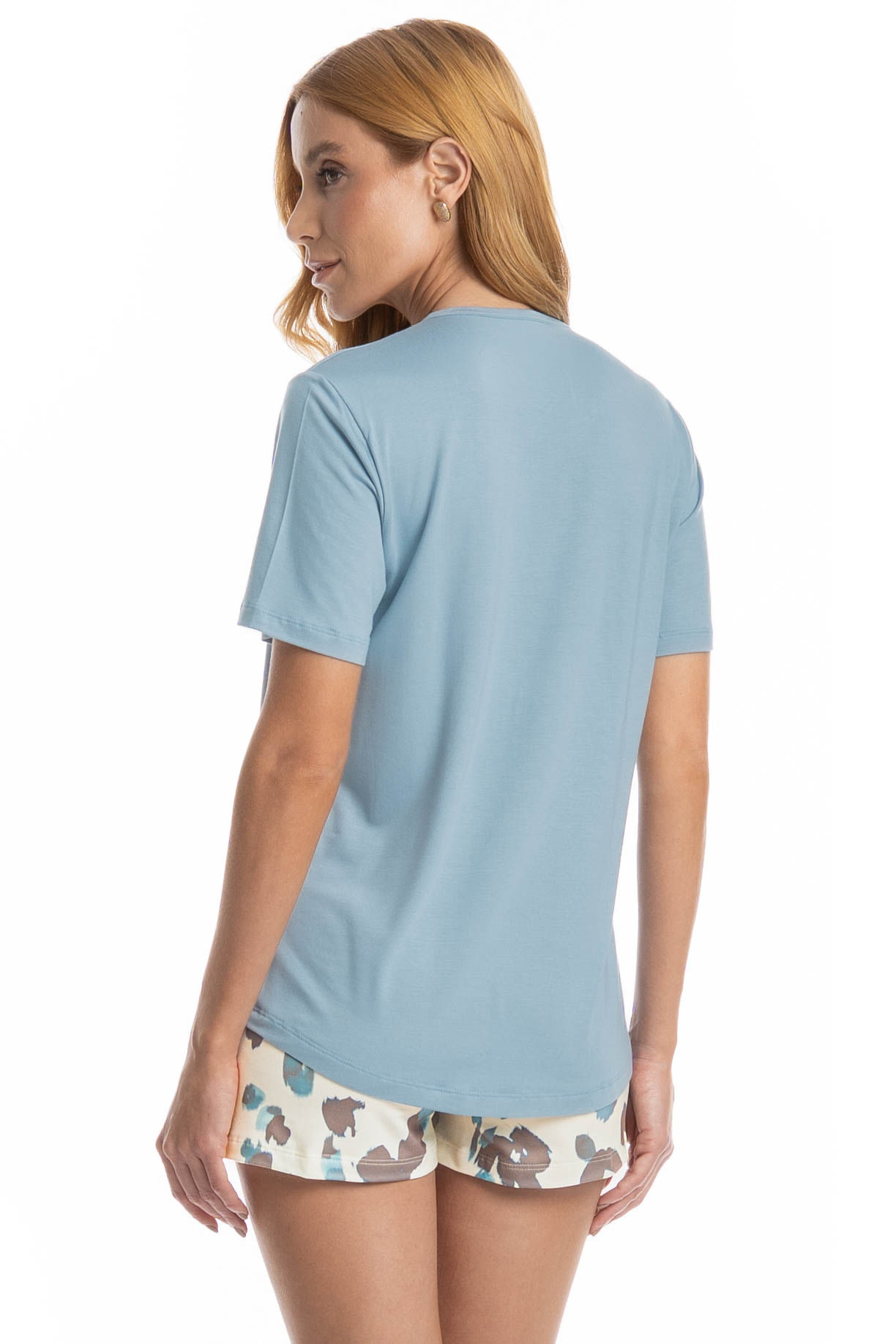 Pijama Feminino Curto Serena Azul - Imagem 2