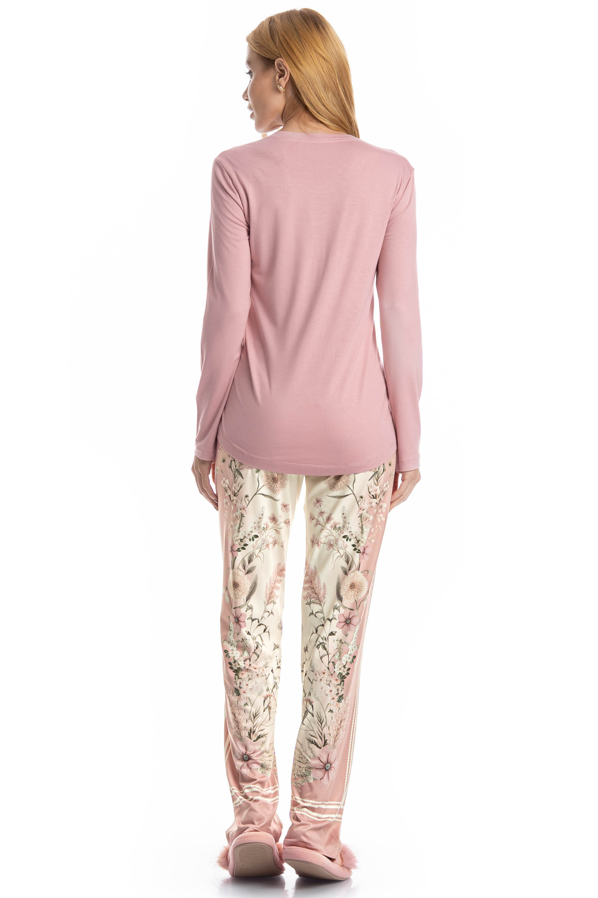 Pijama Feminino Longo Alice Branco - Imagem 2