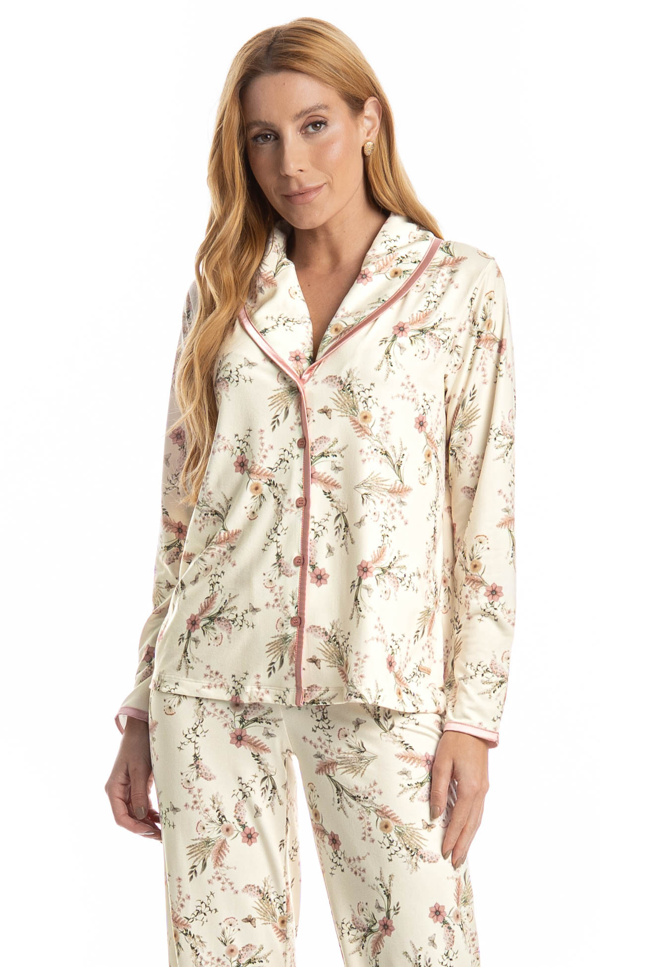 Pijama Longo Americano Alice - Imagem 3 - Mobile
