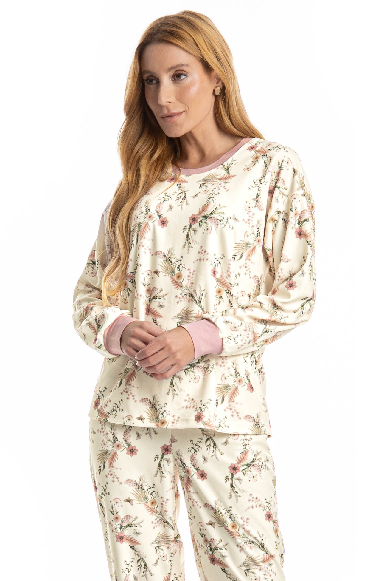 Pijama Longo Velvet Alice - Imagem 3 - Mobile