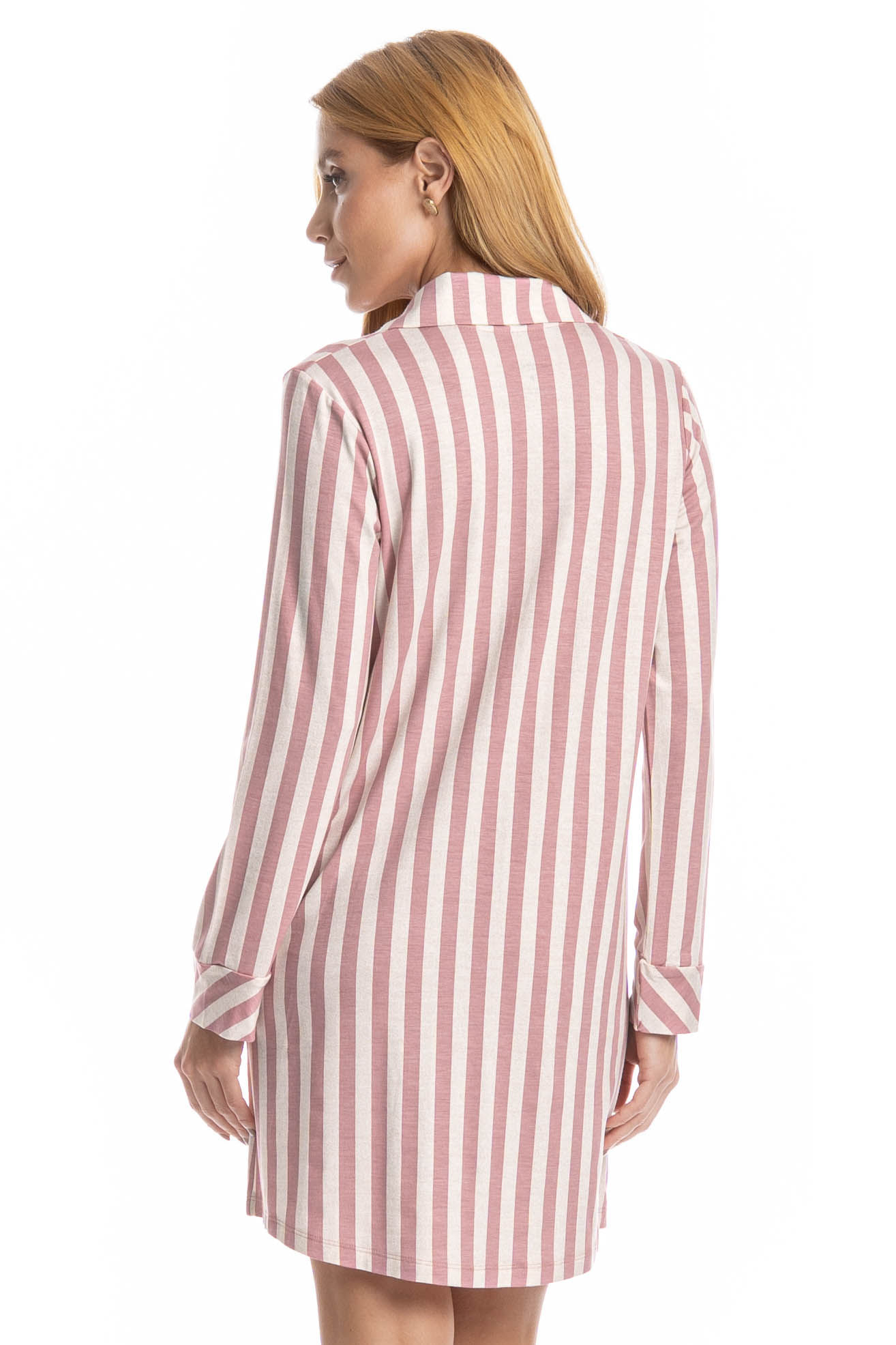 Camisão Manga Longa Abotoado Duda Rosa-3 - Imagem 2