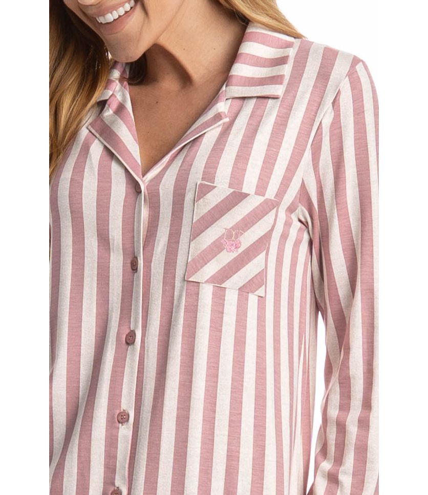 Camisão Manga Longa Abotoado Duda - Imagem 5 - Desktop