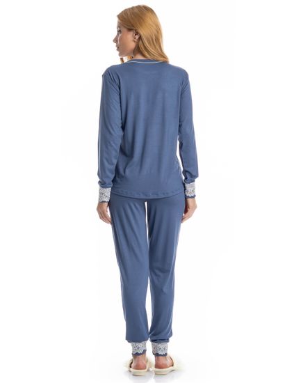 Pijama Feminino Longo Lily - Imagem 2 - Desktop