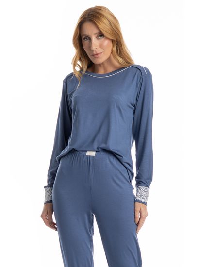 Pijama Feminino Longo Lily - Imagem 3 - Desktop