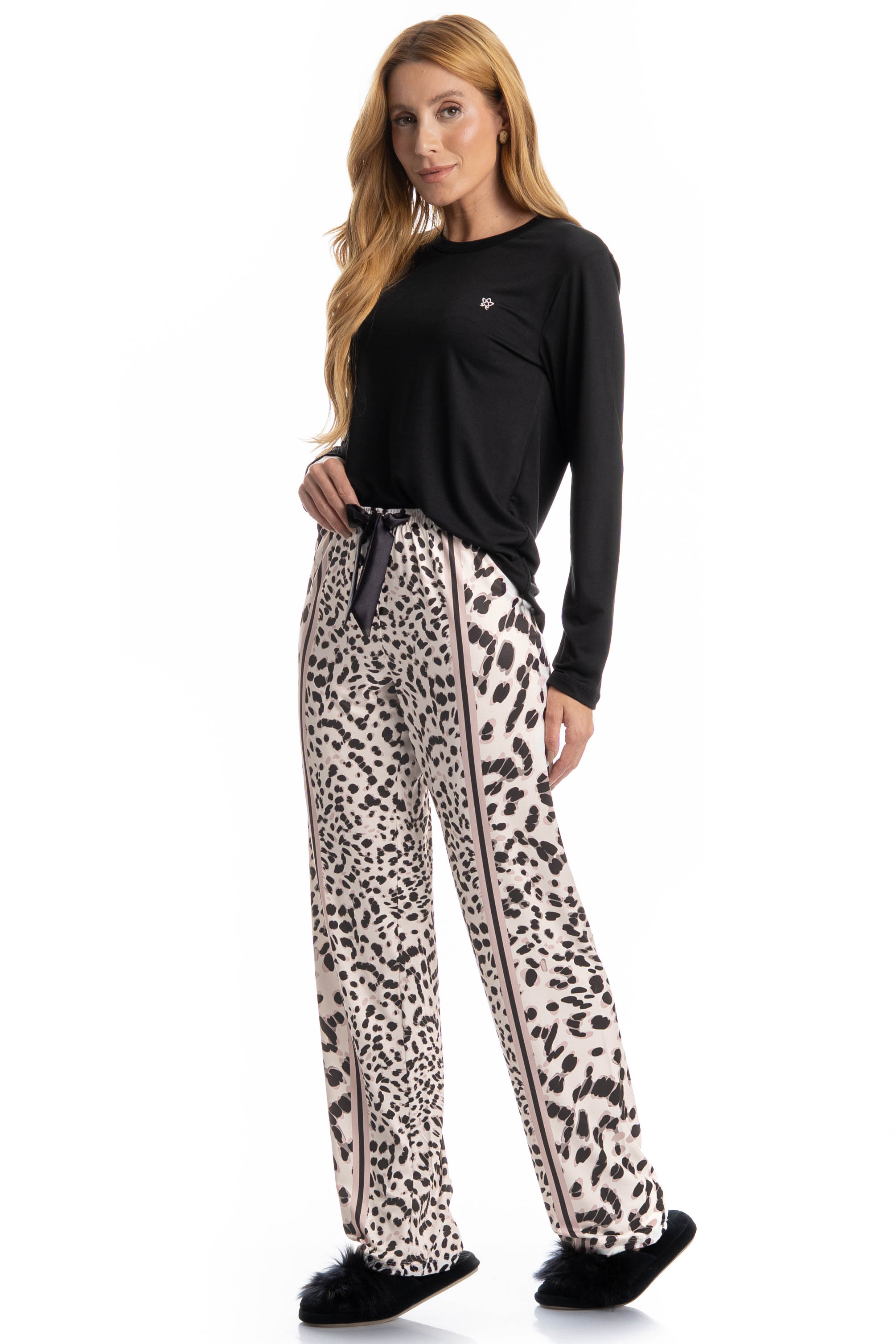 Pijama Feminino Longo Loli Branco - Imagem 1