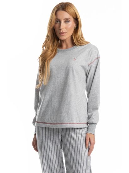 Pijama Feminino Longo Inês - Imagem 3 - Desktop