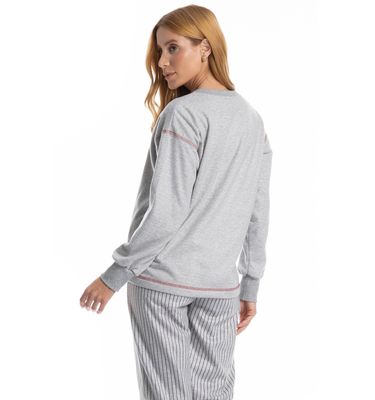 Pijama Feminino Longo Inês - Imagem 4 - Mobile