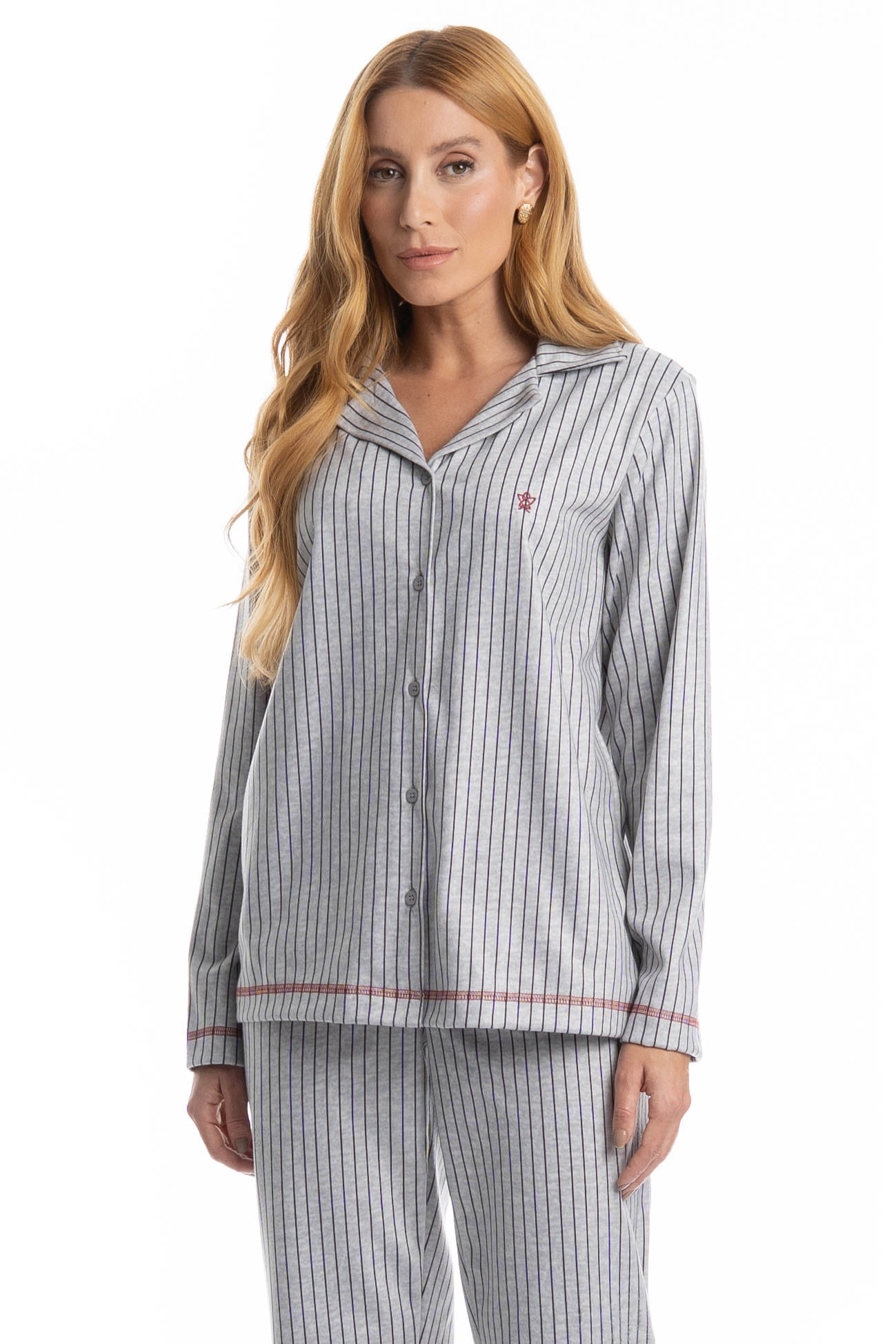 Pijama Longo Americano Inês - Imagem 3 - Mobile
