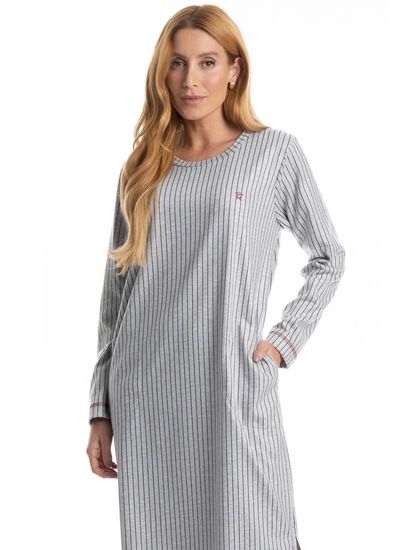Camisão Feminino Longo Com Bolso Inês - Imagem 3 - Desktop
