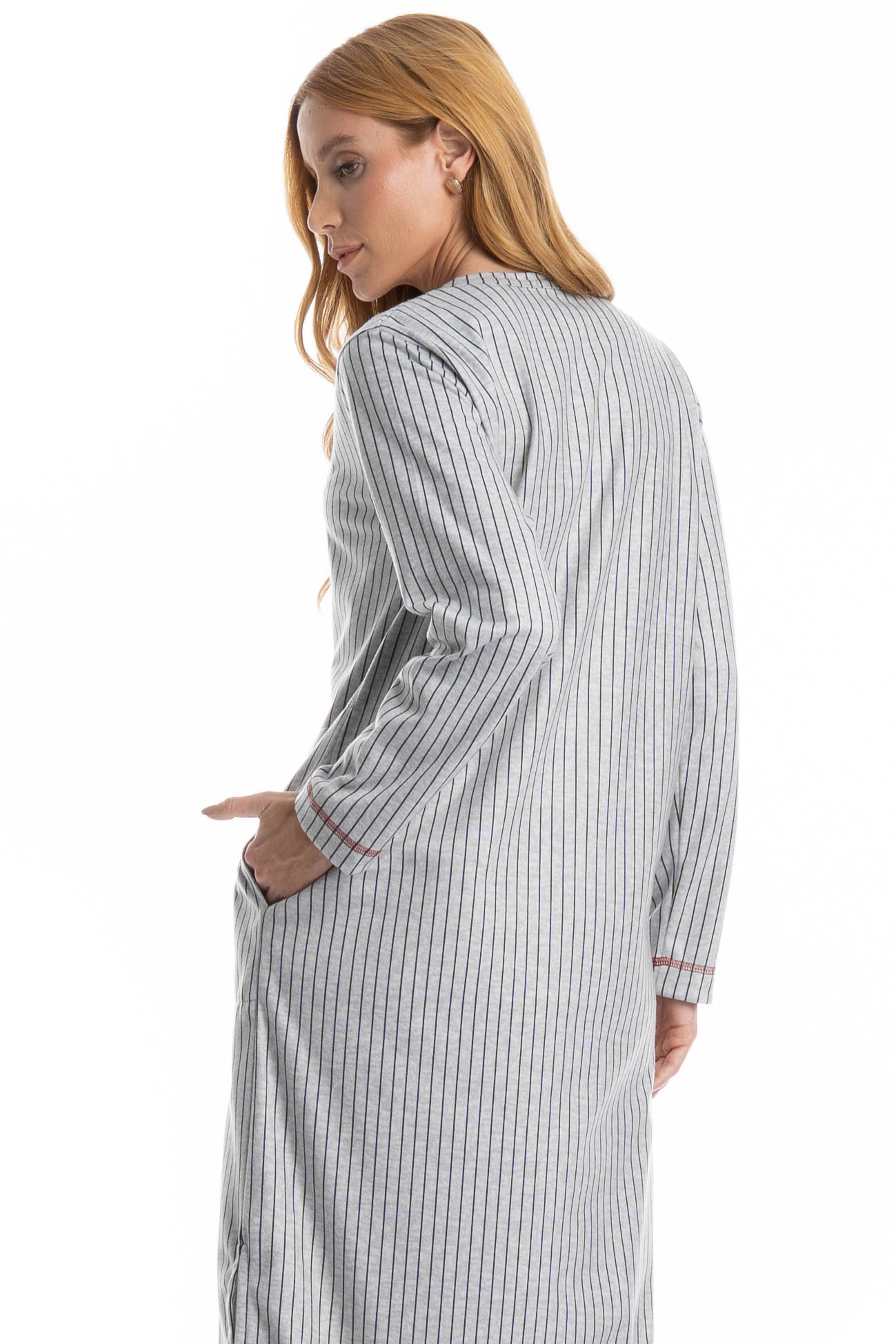 Camisão Feminino Longo Com Bolso Inês - Imagem 4 - Mobile