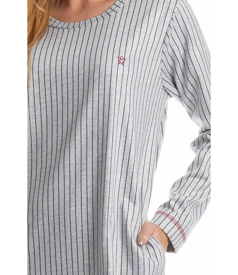 Camisão Feminino Longo Com Bolso Inês - Imagem 5 - Desktop