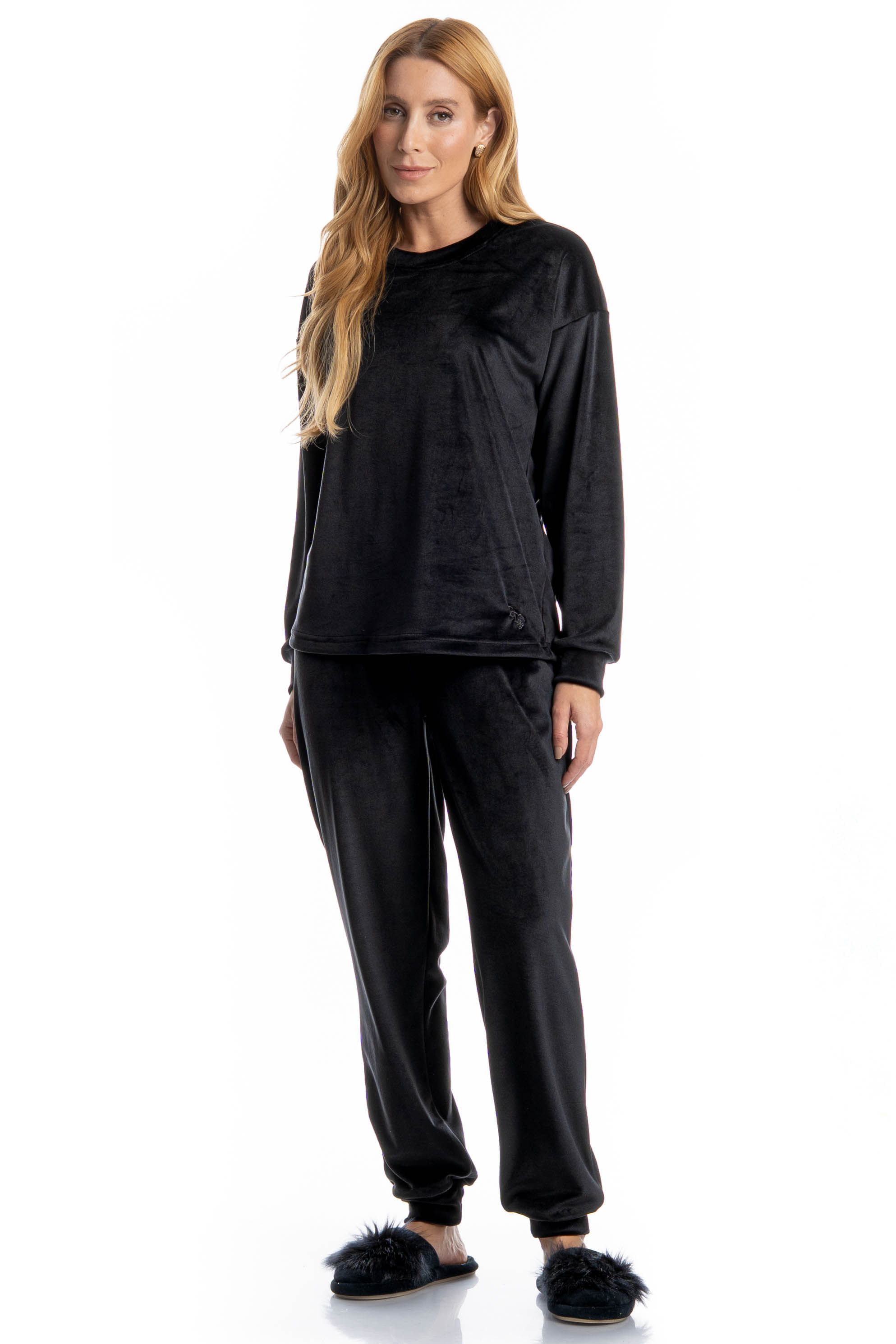 Pijama Feminino Longo Dolce Preto - Imagem 1