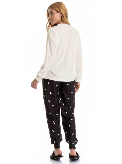 Pijama Longo Velvet Lovely - Imagem 2 - Desktop