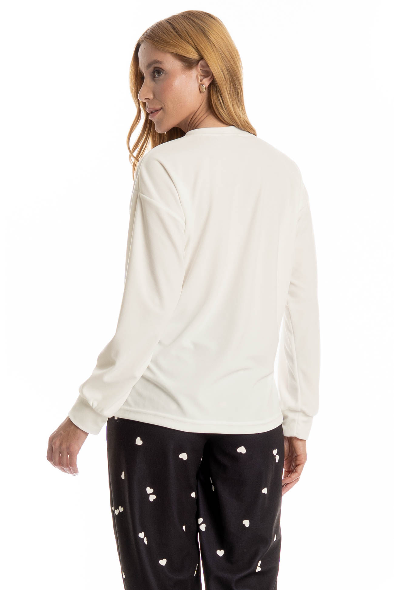 Pijama Longo Velvet Lovely - Imagem 4 - Mobile