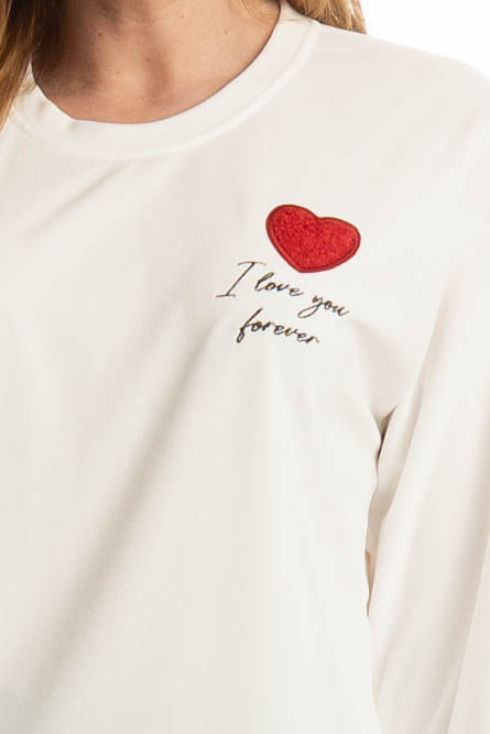 Pijama Longo Velvet Lovely - Imagem 5 - Mobile