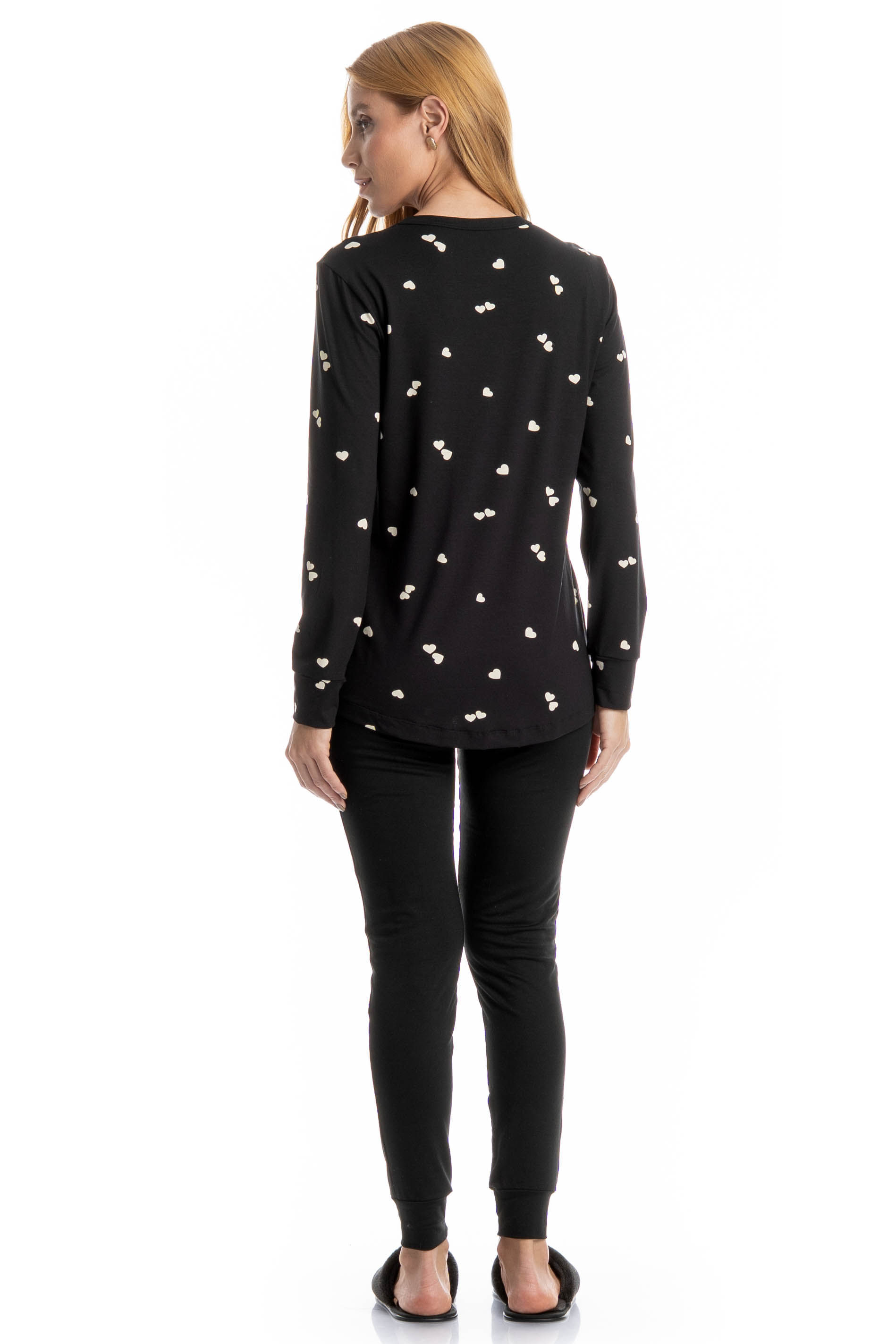 Pijama Feminino Legging Lovely Preto - Imagem 2