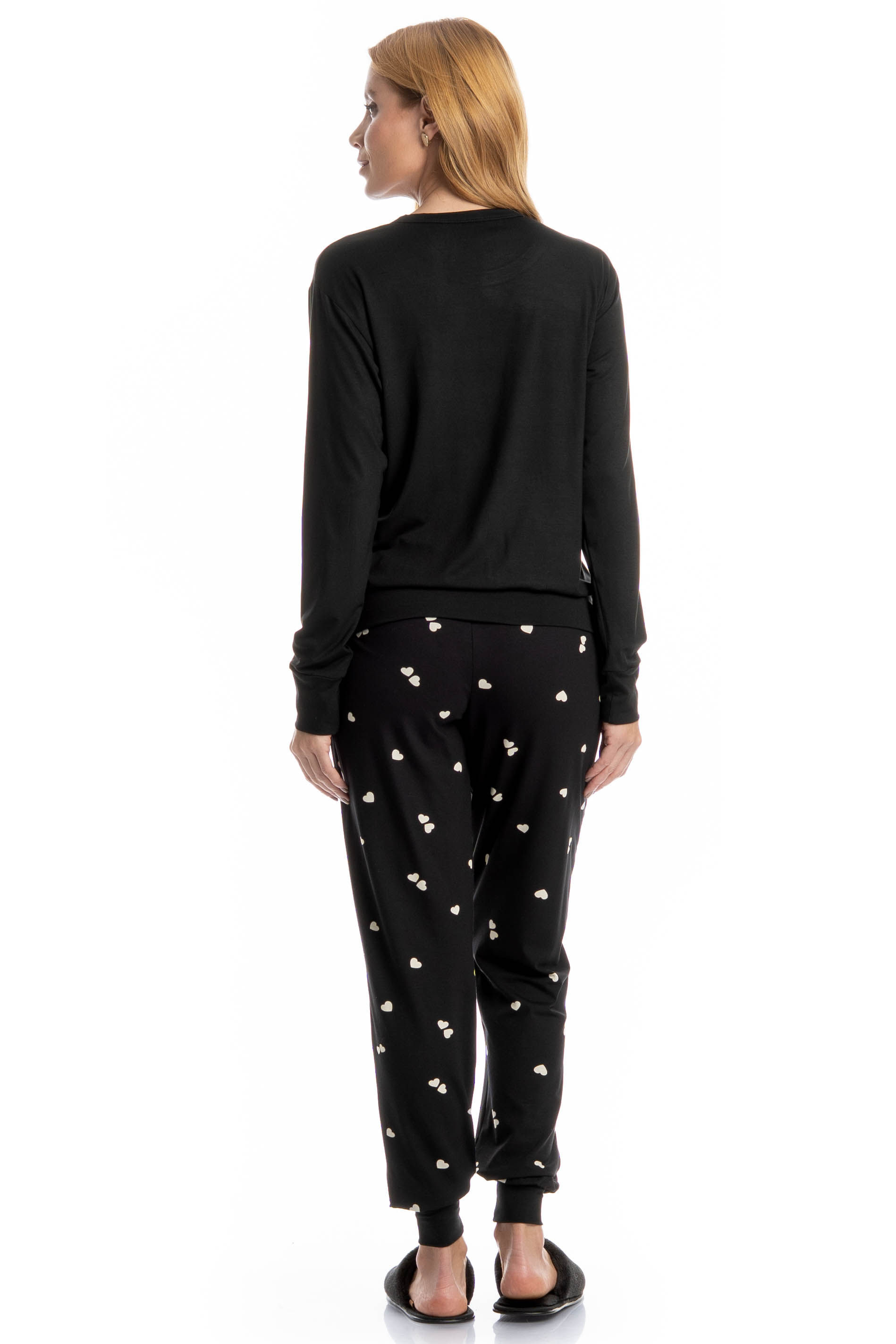 Pijama Feminino Longo Lovely Preto - Imagem 2