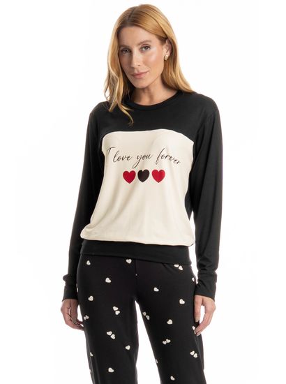 Pijama Feminino Longo Lovely - Imagem 3 - Desktop