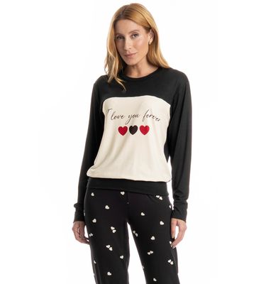 Pijama Feminino Longo Lovely - Imagem 3 - Mobile