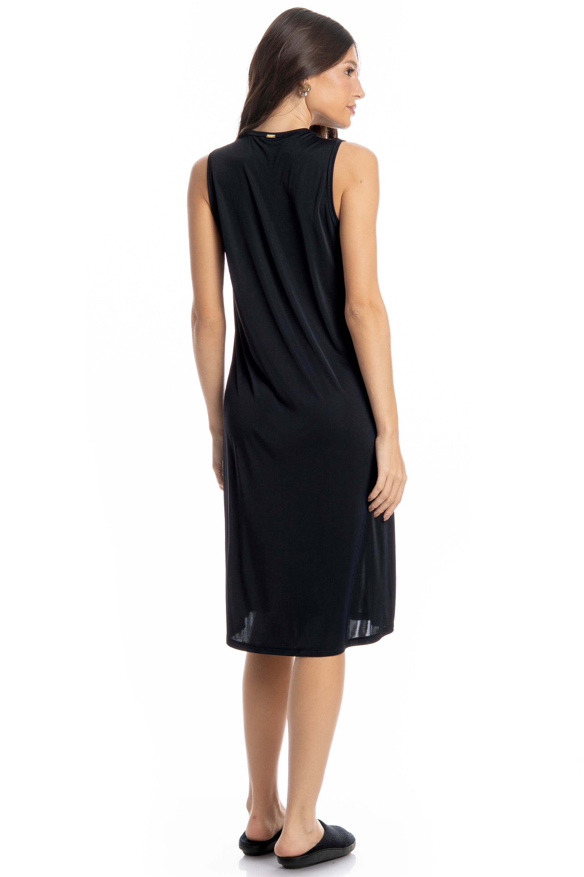 Camisão Médio Regata Biba Preto - Imagem 2