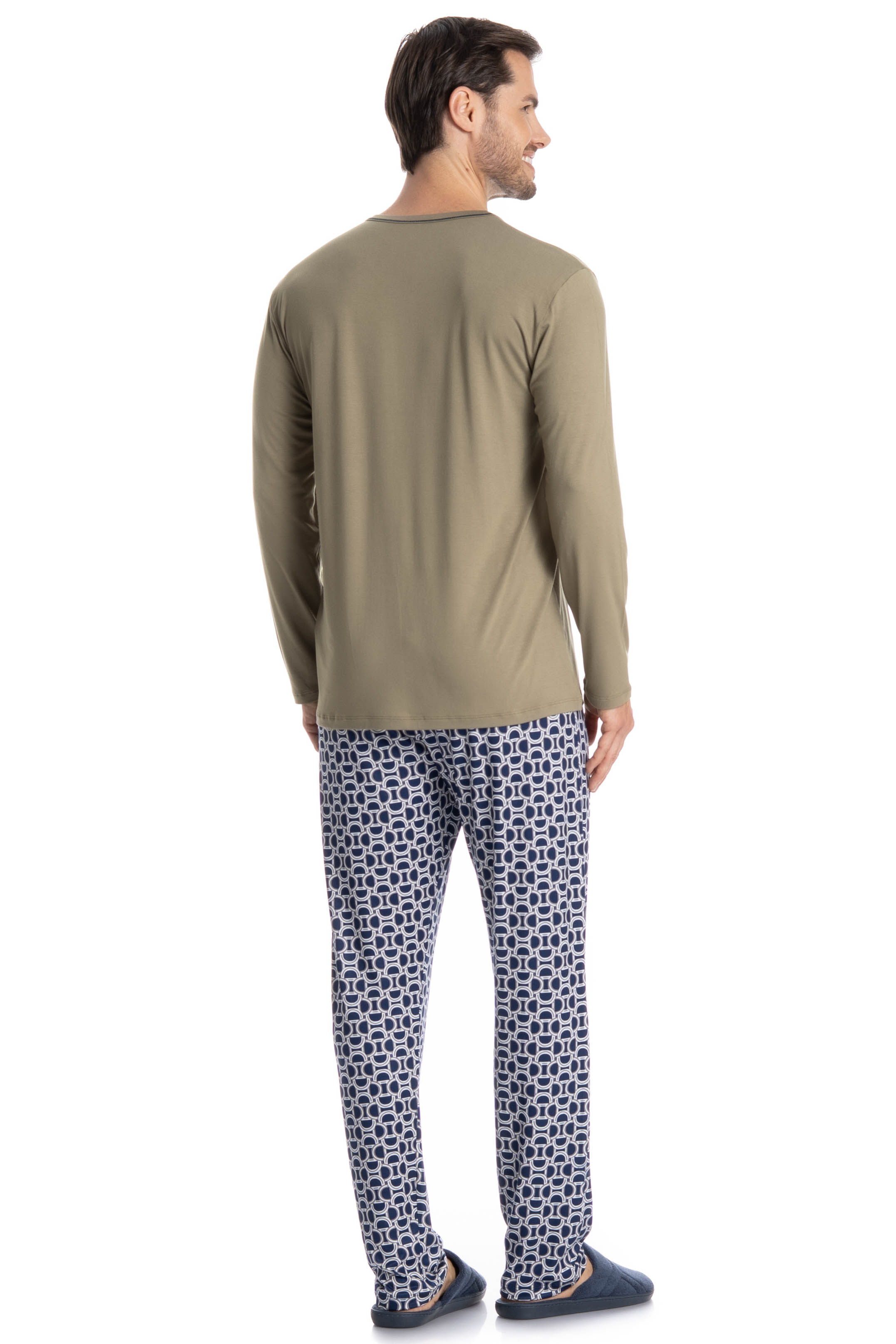 Pijama Masculino Longo Igor Verde - Imagem 2
