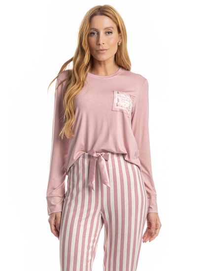 Pijama Feminino Longo Duda - Imagem 3 - Desktop