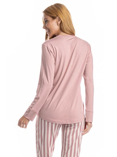 Pijama Feminino Longo Duda - Imagem 4 - Desktop