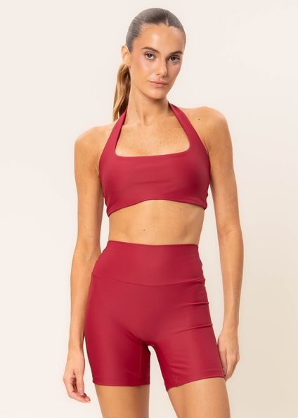 Shorts Médio Seamless Shape Dual Core Vivame Vermelho - Imagem 1