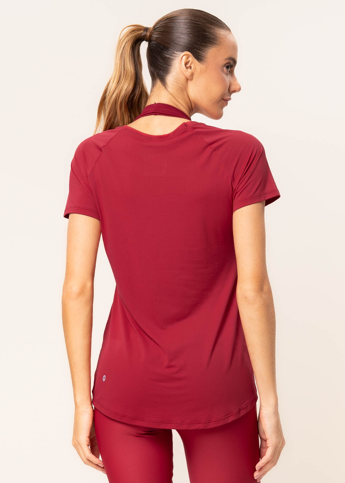 Camiseta Feminina Raglan Dual Core Vivame Vermelho - Imagem 2