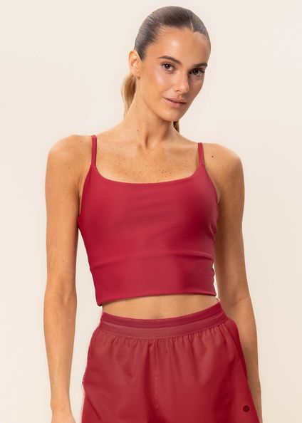 Top Crop Alcinha Dual Core Vivame Vermelho - Imagem 1