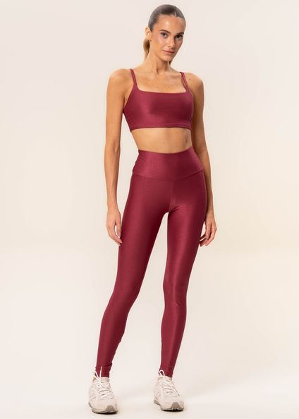 Calça Legging Essential Shape Glow Move Vivame Vermelho - Imagem 1
