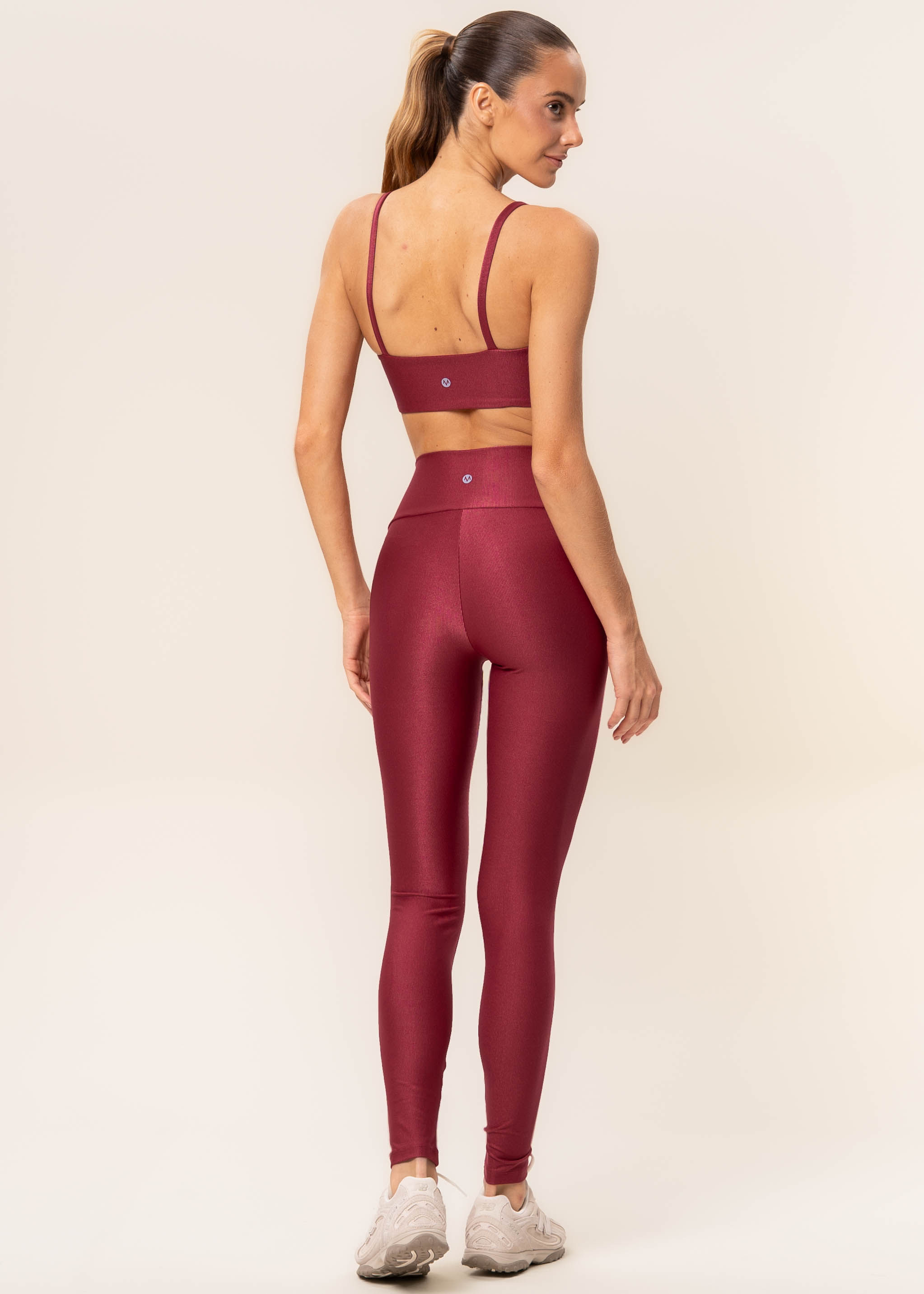 Calça Legging Essential Shape Glow Move Vivame Vermelho - Imagem 2