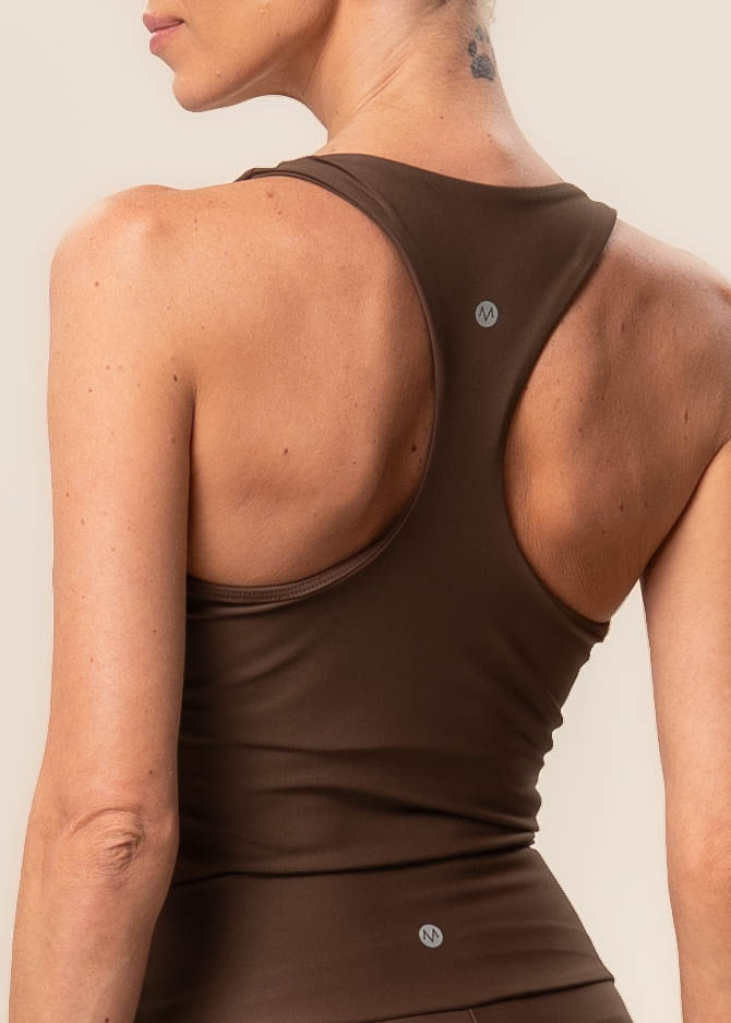 Top Alongado Nadador Dark Brown Vivame - Imagem 5 - Mobile