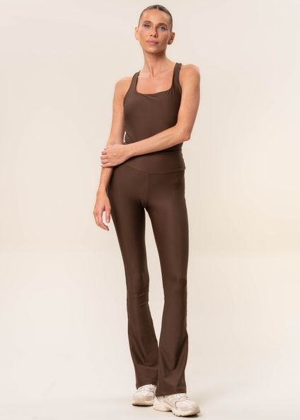 Calça Mini Flare Legging Dark Brown Vivame Marrom - Imagem 1