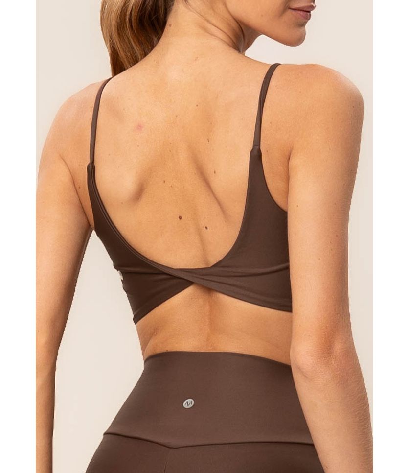 Top Costas Cruzadas Dark Brown Vivame - Imagem 5 - Desktop