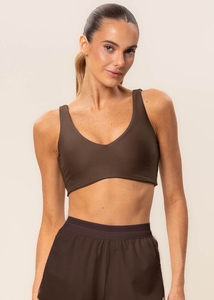 Top V Paralelo Dark Brown Vivame - Imagem 1