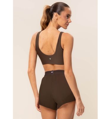 Shorts Plissado Dark Brown Vivame - Imagem 2 - Mobile