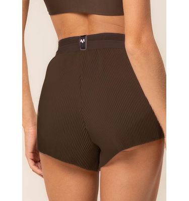 Shorts Plissado Dark Brown Vivame - Imagem 5 - Mobile