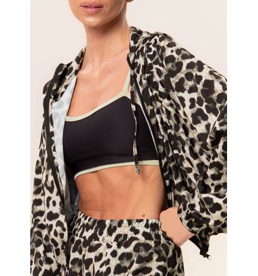 Jaqueta Crop Corta Vento Com Capuz Estampada Wild Vivame - Imagem 5 - Mobile