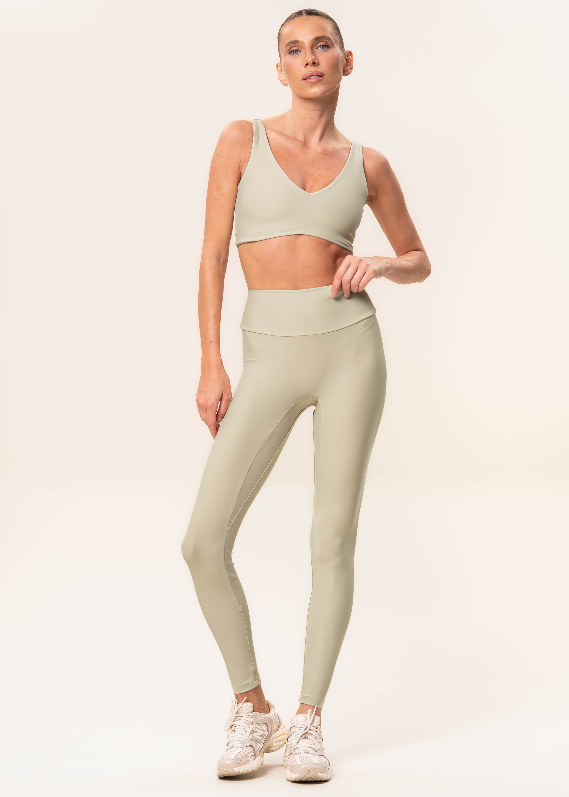 Calça Legging Seamless Shape Neutral Vivame Bege - Imagem 1