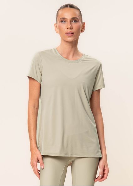 Camiseta Alongada Neutral Vivame Bege - Imagem 1