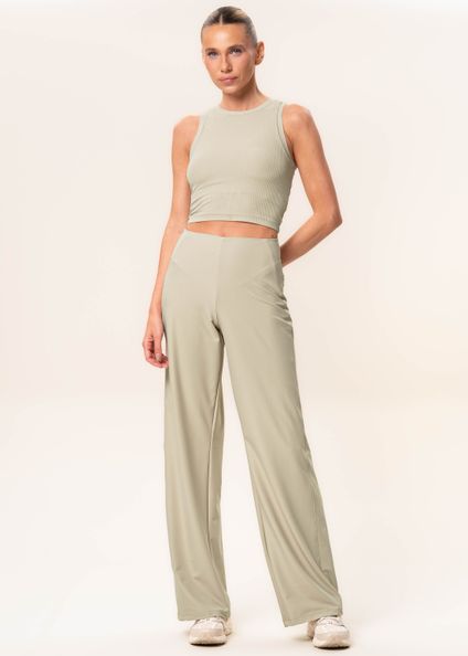 Calça Reta Invisible Slim Shape Neutral Vivame Bege - Imagem 1