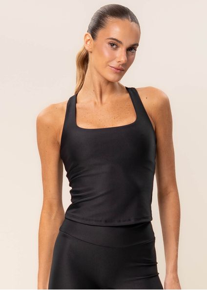 Top Alongado Nadador Balance Vivame Preto - Imagem 1