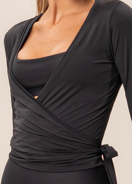 Blusa Transpassada Com Amarre Balance Vivame - Imagem 5 - Mobile