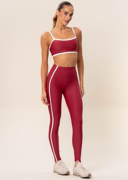 Calça Feminina Legging Invisible Slim Shape Curve Vivame Vermelho - Imagem 1